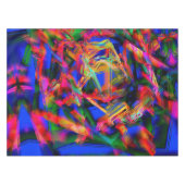 Viele gedrehte Quadrate mit bunten Pinselstrichen Tischdecke (Vorderseite (Horizontal))