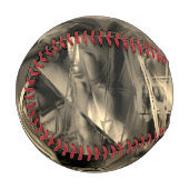 Viele gedrehte Quadrate mit Pinselstrichen Baseball (Vorderseite Links)