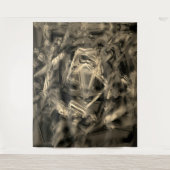 Viele gedrehte Quadrate mit Pinselstrichen Wandteppich (Vorderseite)