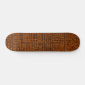 Viele Gefahren - Orange auf Schwarz Skateboard (Horizontal)