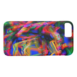 Viele gekrönte Quadrate mit bunten Pinselstrichen Case-Mate iPhone Hülle