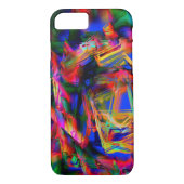 Viele gekrönte Quadrate mit bunten Pinselstrichen Case-Mate iPhone Hülle (Rückseite)