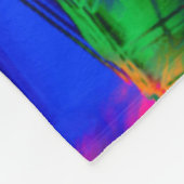 Viele gekrönte Quadrate mit bunten Pinselstrichen Fleecedecke (Ecke)