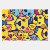 Viele gelbe Hunde Geschenkpapier Set (Vorderseite 2)