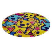 Viele gelbe Hunde Schneidebrett (Ecke)