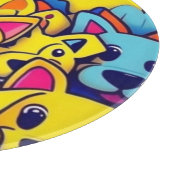 Viele gelbe Hunde Schneidebrett (Ecke)