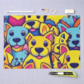 Viele gelbe Hunde Seidenpapier (Handwerk)