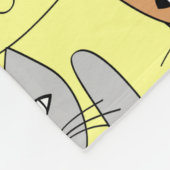Viele gelbe Katzen entwerfen Fleece Blankon (Ecke)