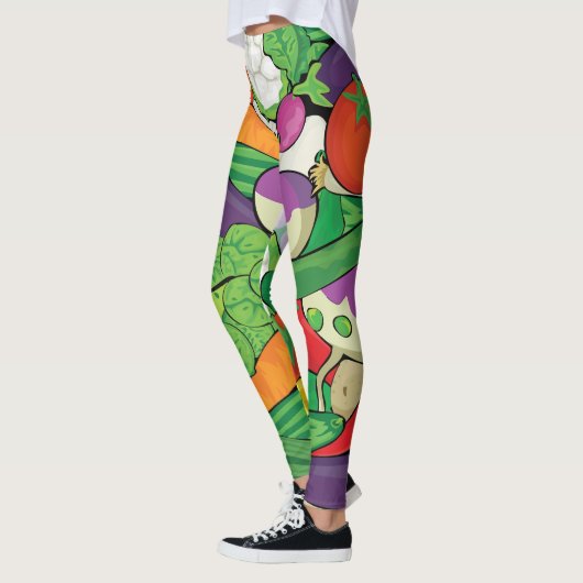 Viele Gemüse - Gärtner, Bauer, Vegetarier Leggings (Links)