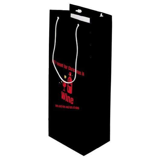 Viele Geschenktüte Für Weinflaschen (Vorderseite Schrägansicht)