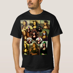 Viele Gesichter der Mona Lisa T-Shirt