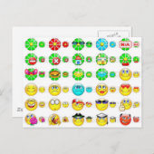 viele Gesichter Postkarte (Vorne/Hinten)