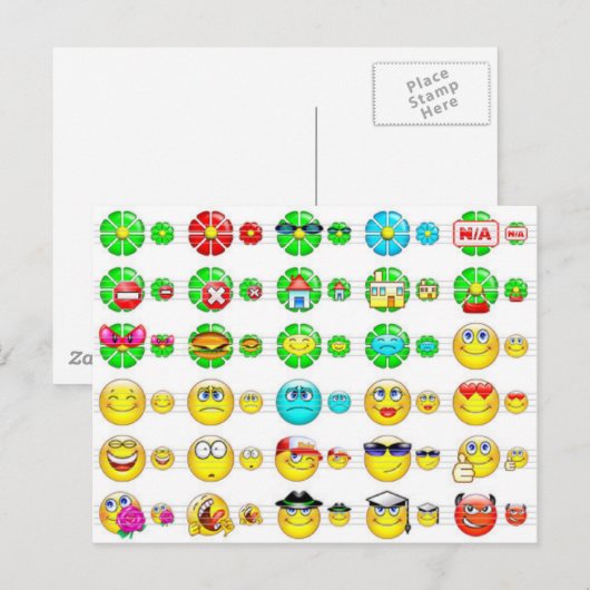 viele Gesichter Postkarte (Vorne/Hinten)