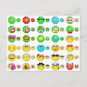 viele Gesichter Postkarte