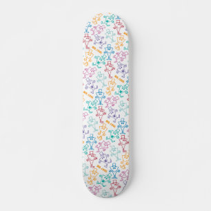 Viele Gesichter von Herrn Cool Skateboard
