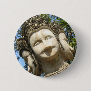 Viele Gesichter Wai ... Nong Khai, Isaan, Thailand Button