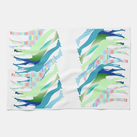 Viele Giraffen Design 1 Teetuch Geschirrtuch (Horizontal)