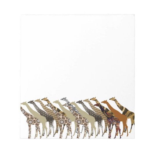Viele Giraffen Design 3 Notizblock (Vorderseite)