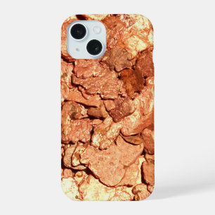 Viele glänzende Kupfermetallspäne iPhone 15 Hülle