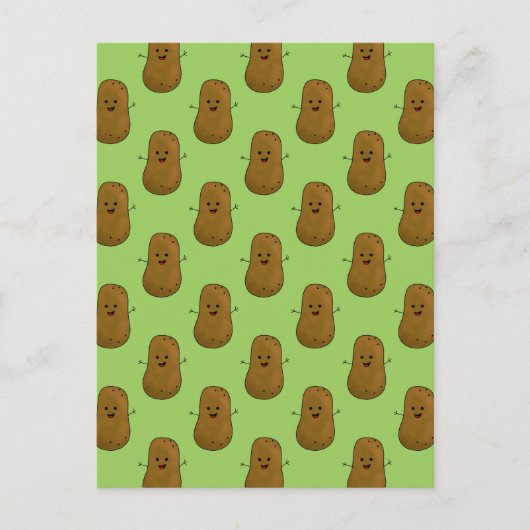 Viele glückliche Kartoffeln Postkarte (Vorderseite)