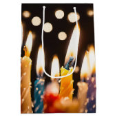 Viele glühende Birthday Candles Mittlere Geschenktüte (Rückseite)