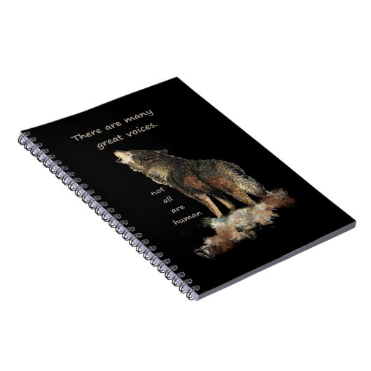 Viele große Stimmen Inspiration Wolf Zitat Notizblock (Rechte Seite)