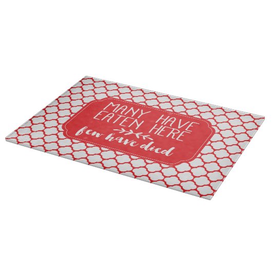 Viele haben hier gegessen, nur wenige sind gestorb schneidebrett (Ecke)