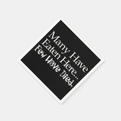 Viele haben hier gegessen (nur wenige sind gestorb serviette (Ecke)