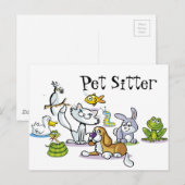 Viele Haustiere Postkarte (Vorne/Hinten)