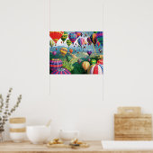 Viele Heißluftballons Poster (Küche)