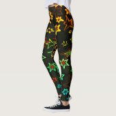 Viele helle, farbige Glitterstars Leggings (Links)