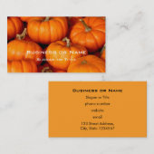 Viele helle Orange Pumpkins Visitenkarte (Vorne/Hinten)