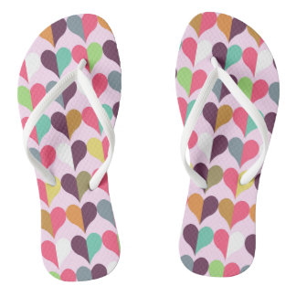 Viele Herz-Design-Flip-Flops Badesandalen
