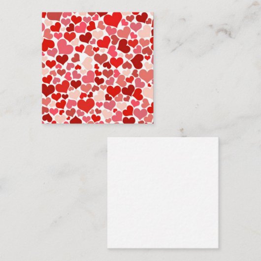 Viele Herz-Karten Mitteilungskarte (Vorne/Hinten)