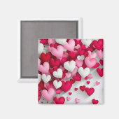 Viele Herz Magnet (Vorderseite/Rückseite)