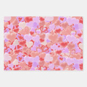 Viele Herzen in 3D-Optik - Geschenkpapier Set (Vorderseite 3)