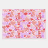 Viele Herzen in 3D-Optik - Geschenkpapier Set (Vorderseite 2)