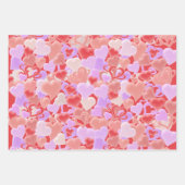 Viele Herzen in 3D-Optik - Geschenkpapier Set (Vorderseite)