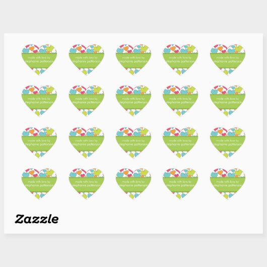 Viele Herzen mit Liebe per Sticker (Blatt)