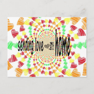 Viele Herzen von Zuhause Postkarte