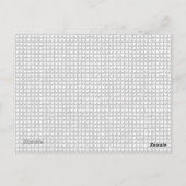 viele Herzen (weiß) Postkarte (Rückseite)