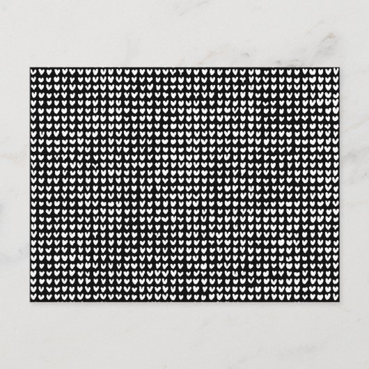 viele Herzen (weiß) Postkarte (Vorderseite)