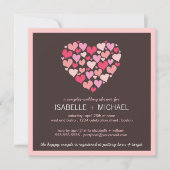 Viele Herzklopfe Polterabend Einladung (Vorderseite)