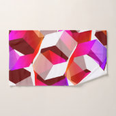 Viele Hexagons mit dunkelrotem Hintergrund Badhandtuch Set (Handtuch)