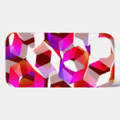 Viele Hexagons mit dunkelrotem Hintergrund Case-Mate iPhone Hülle (Rückseite (Horizontal))