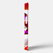 Viele Hexagons mit dunkelrotem Hintergrund Case-Mate iPhone Hülle (Rückseite / Rechts)