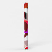 Viele Hexagons mit dunkelrotem Hintergrund Case-Mate iPhone Hülle (Hinten/Rechts)