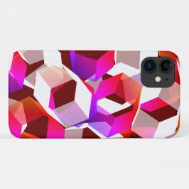 Viele Hexagons mit dunkelrotem Hintergrund Case-Mate iPhone Hülle