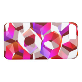 Viele Hexagons mit dunkelrotem Hintergrund Case-Mate iPhone Hülle