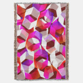 Viele Hexagons mit dunkelrotem Hintergrund Decke (Vorderseite Vertikal)